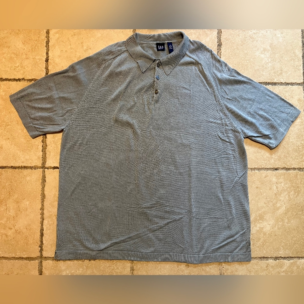 Gap Vintage 3 Button Cotton Polo Shirt Men's Size XXL.